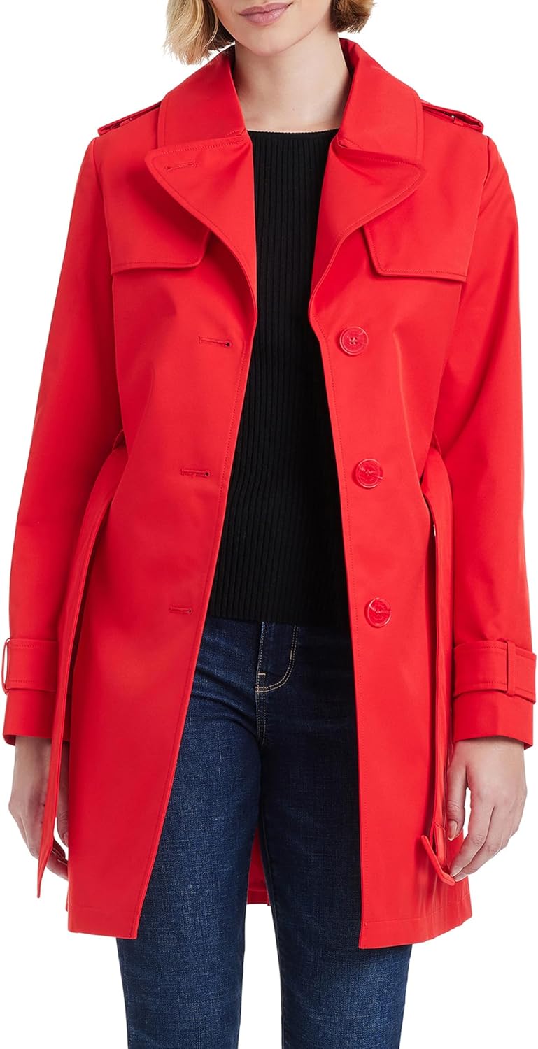 kate spade new york womens Pleated Back Trench Coat - Image 4