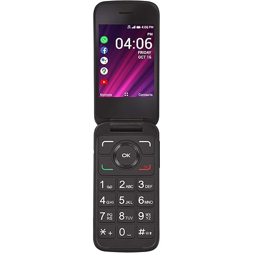 TracFone My Flip 2 4G LTE Prepaid Flip Phone (Locked) - Black - 4GB - Sim Card Included - CDMA