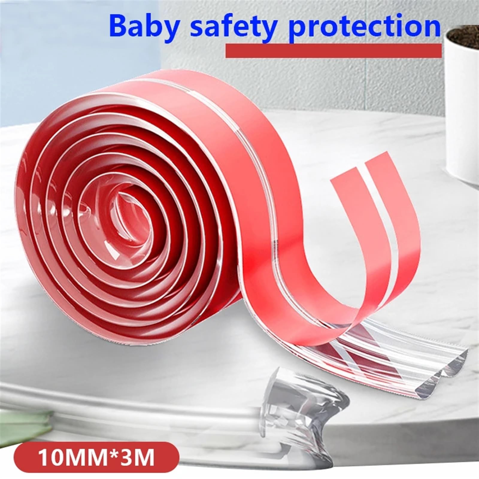 Protectores de Esquina para mesas, Seguridad Infantil, 10 mm, Tira Protectora autoadhesiva Transparente para Muebles, a Prueba de Golpes, Parachoques Suave para protección Infantil.