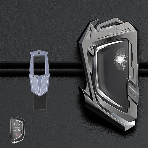 Miniatura 3 de Funda para llavero de aleación de zinc para Cadillac Escalade CT4 CT5 2020-2022 5 botones y 6 botones