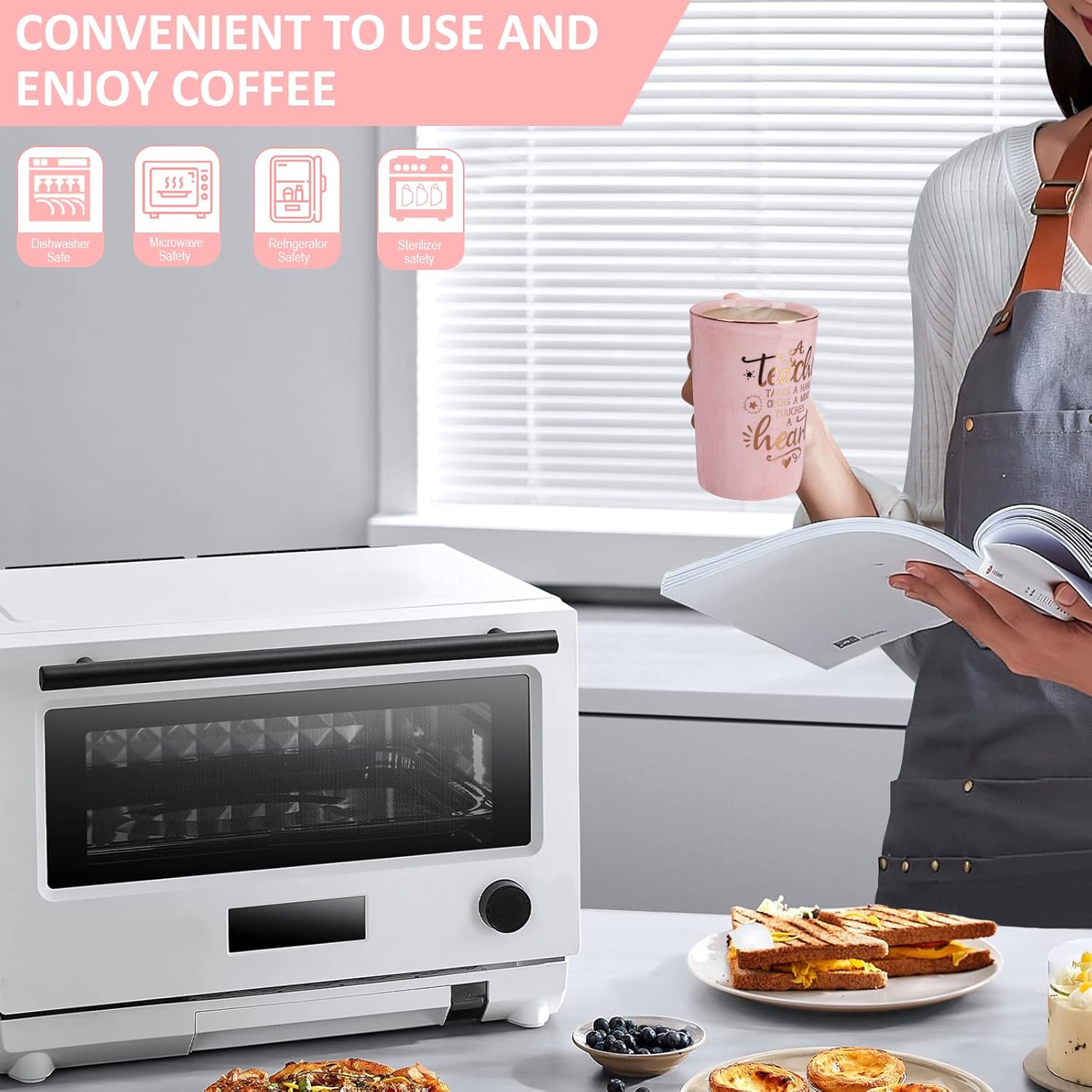 Unique Teacher Appreciation Gifts for Women - Best Teachers Valentine Mug for Teachers from Student, 14Oz Pink Marble Ceramic Gold Print Teacher Cup, Birthday Retirement Graduation, Nice Gift Boxed - Image 6