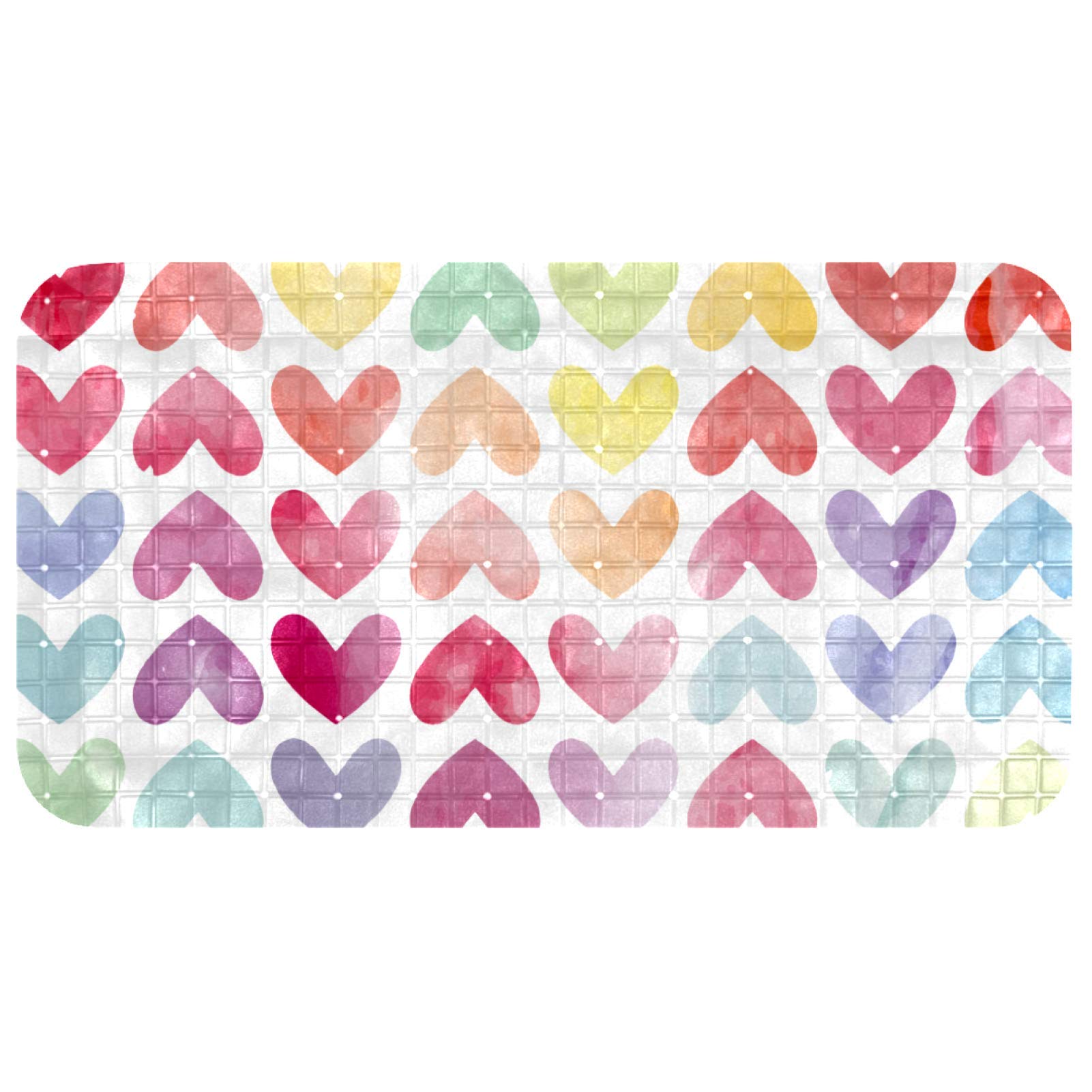 Alfombrilla para ducha de baño Bennigiry infantil y alegre con acuarela amor