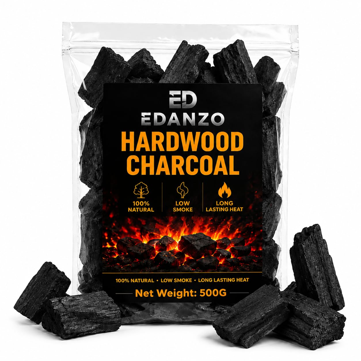 Premium Hardwood Lump Charcoal for BBQ Grill, Tandoor & Sigri | Natural Wood Coal | Low Smoke | Long Burning | Large Pieces (500 g)-image-27