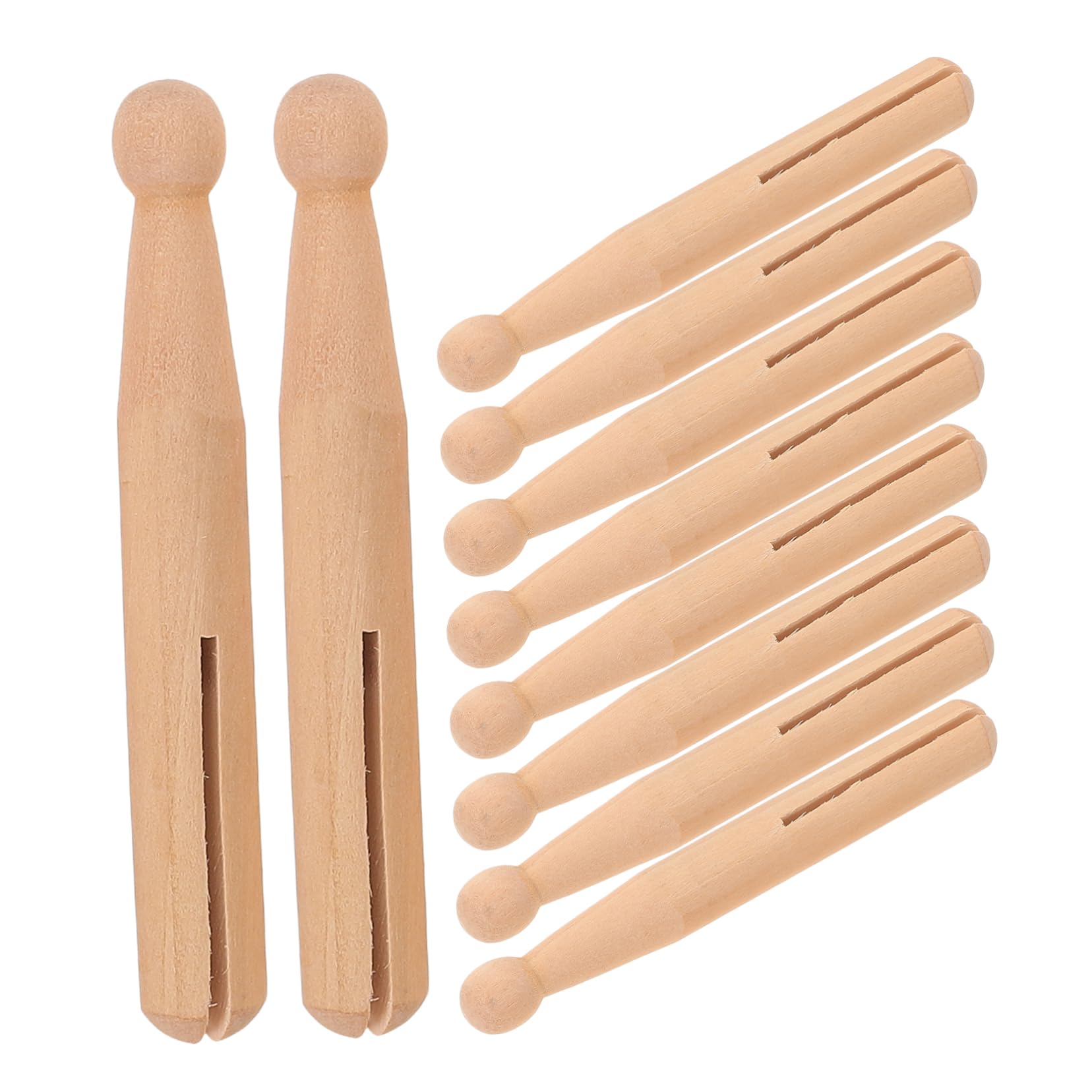 Molte Vecchie Mollette Da Bucato Di Legno Su Una Corda Isolata