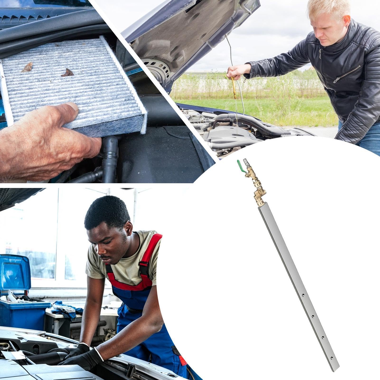 Herramientas Limpieza Coches Lavado Tanque Agua | Varilla Limpiadora para Radiador Para Vehículos Condensadores Refrigeradores Electrodomésticos Inodoros Y Sistemas
