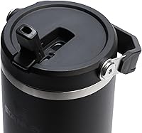 Vista 113 de Stanley - Vaso con popote plegable IceFlow con asa de 30 onzas Tapa de giro y popote abatible Botella de agua resistente a fugas Acero