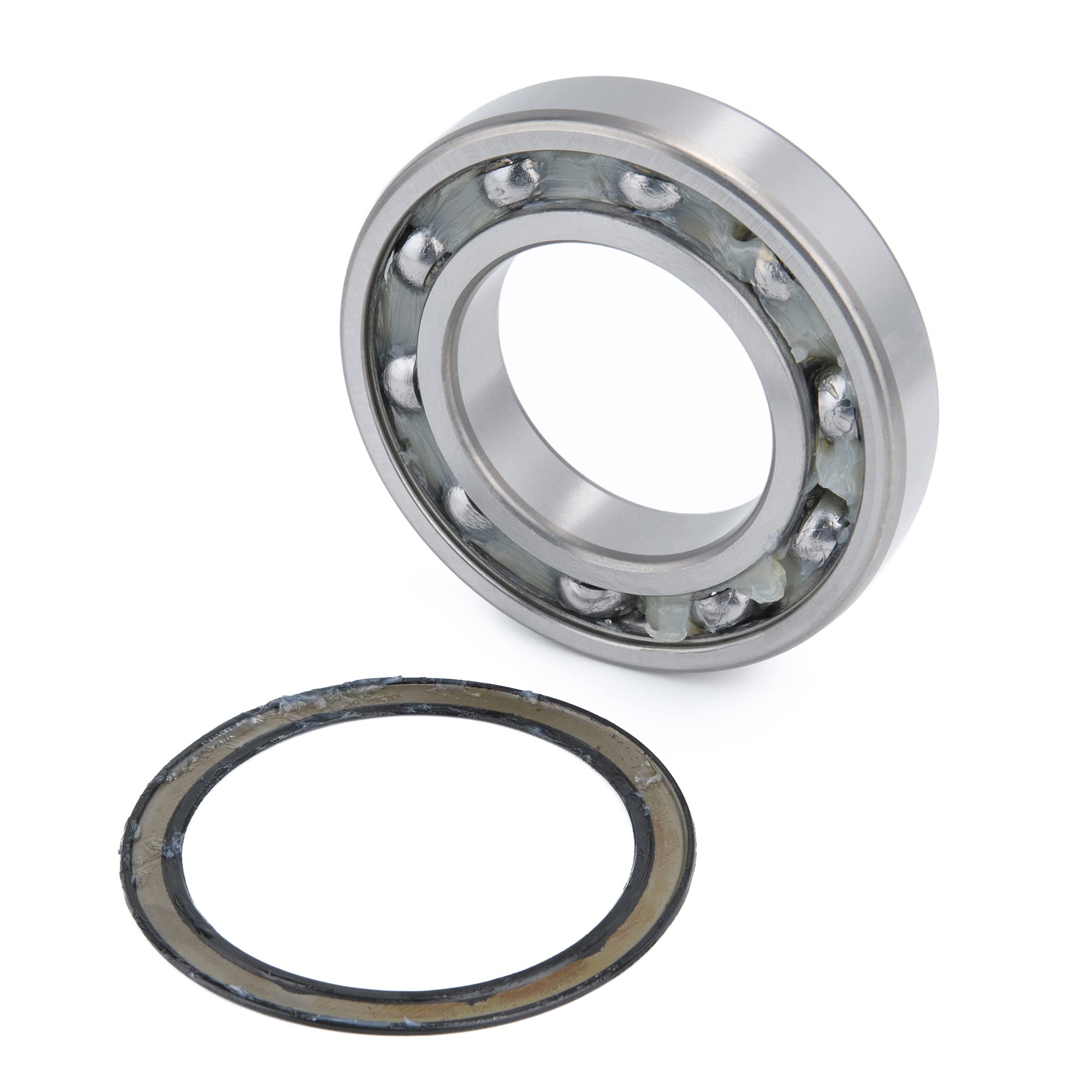 XiKe 1 pieza 6214-2RS Rodamiento de bolas 70x125x24mm Doble junta de goma, Acero al cromo, Pre-lubricado, 6214RS Rodamientos rígidos a bolas con retenes.