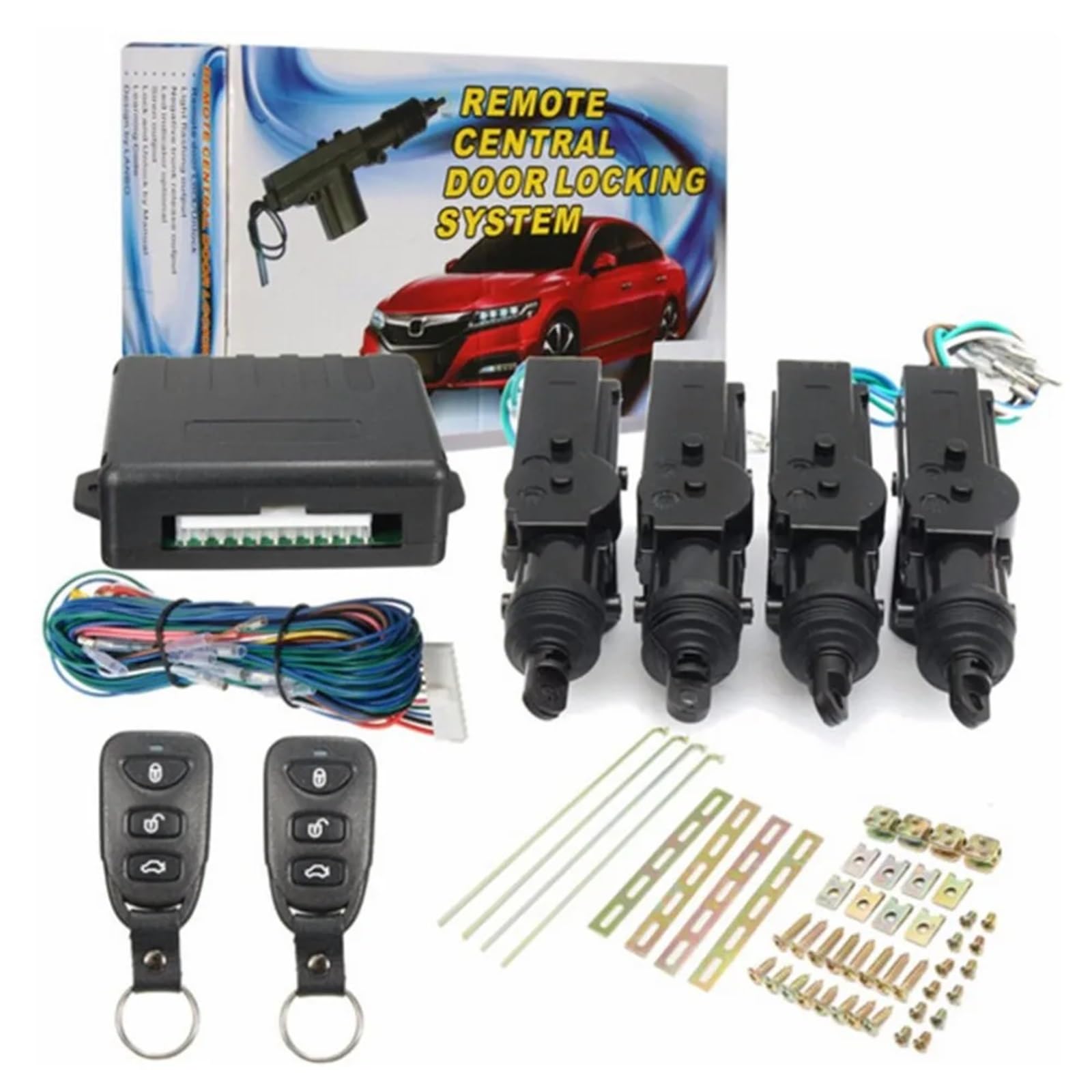 Universal DC 12V Coche Control Remoto Central Sistema de Bloqueo Puerta Kits vehículos Alarma antirrobo Entrada sin Llave Fácil instalación y Amplia compatibilidad