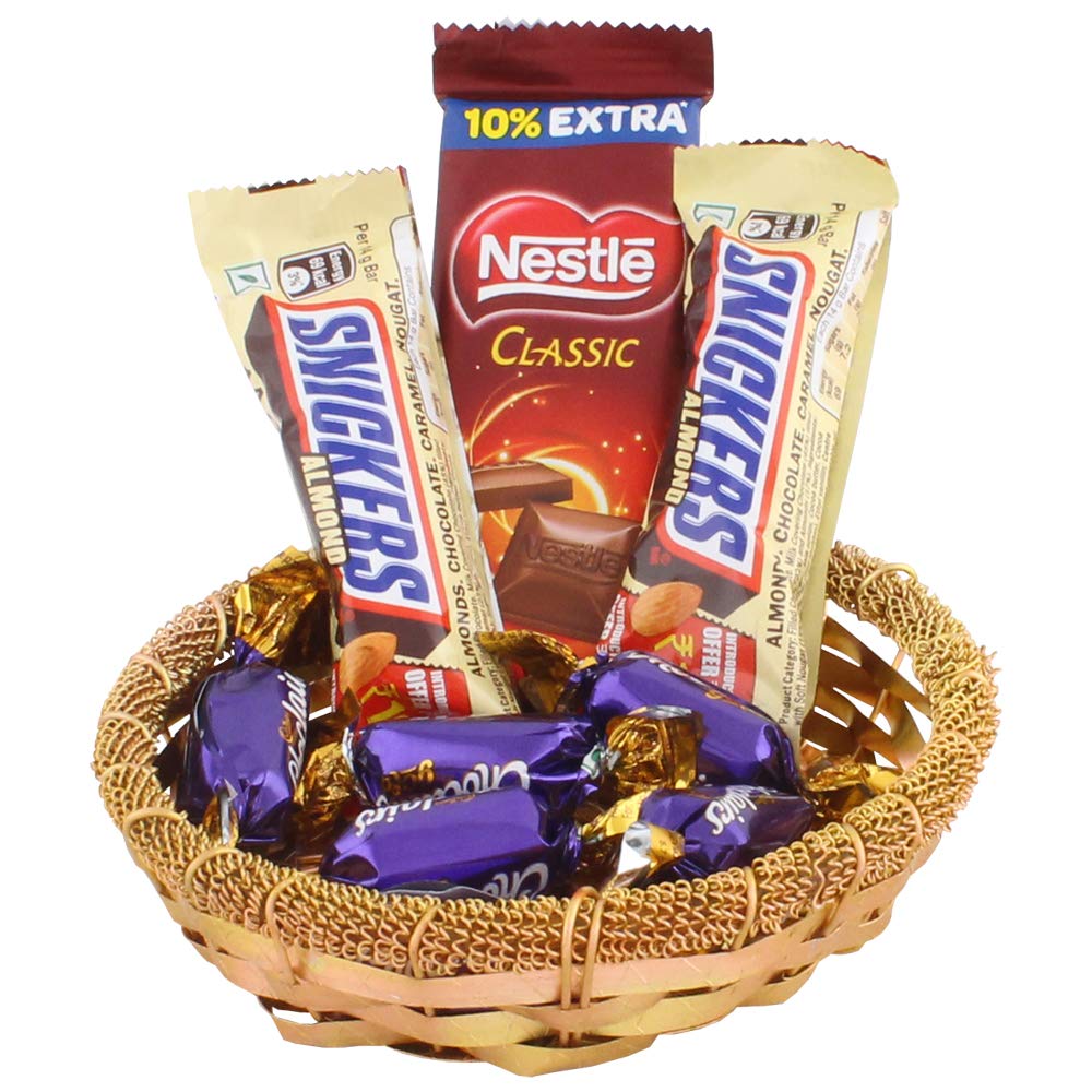 Astonished Retail Mini Chocolate Gift Hamper with Snickers Almond, Nestle Classic & Choclairs | Chocolate Gift for Rakhi, Diwali, Christmas, Birthday, Anniversary, Holi., 1