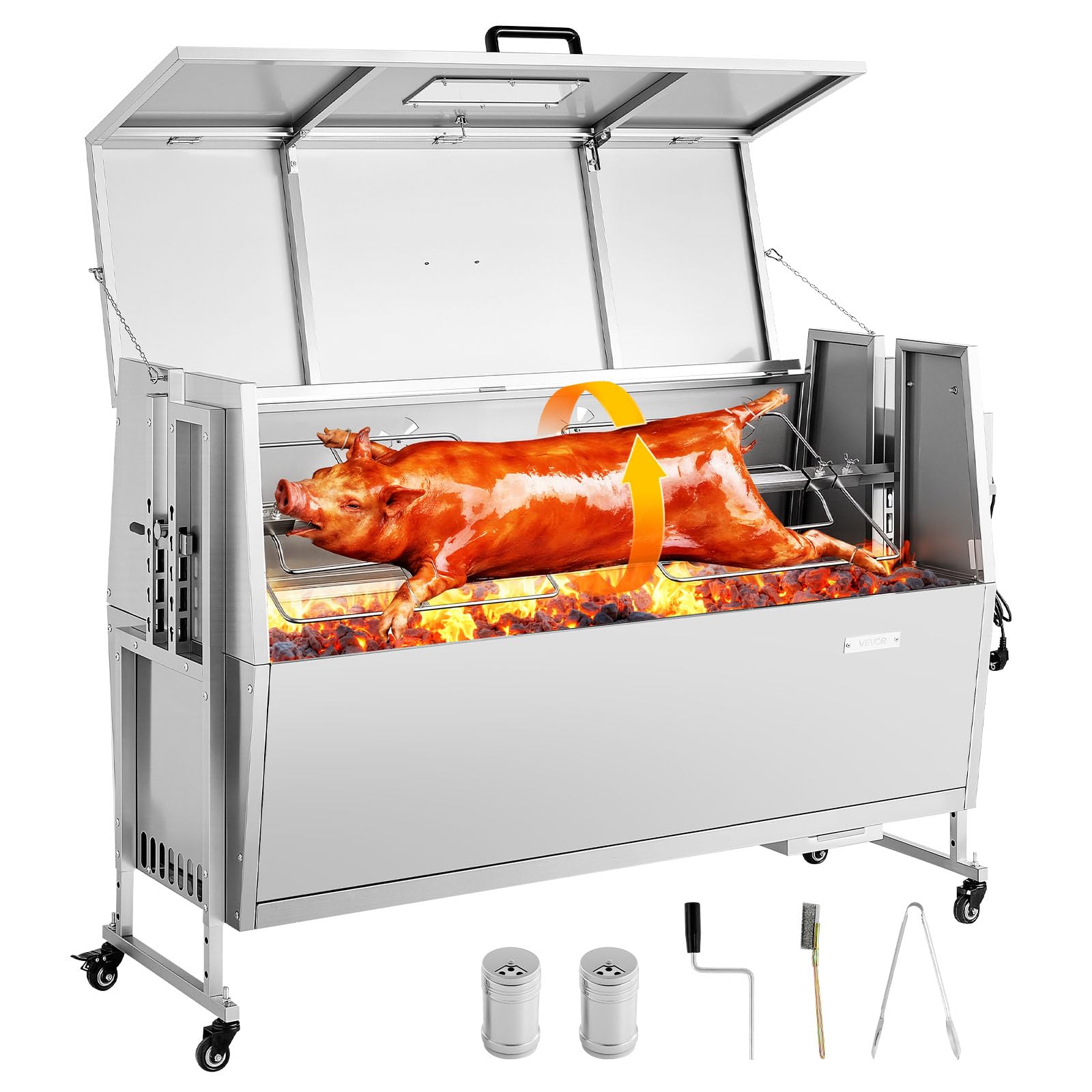 VEVOR Rotisserie Grill, 52in BBQ Outdoor Pig & Lamb Spit Roaster