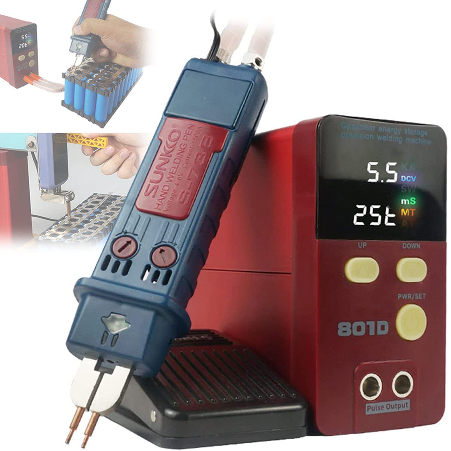 Akumulator zgrzewarka punktowa 801D Pulse zgrzewarka punktowa zgrzewarka akumulatorowa 12KW kondensator magazynowanie energii zgrzewarka punktowa maszyna do 18650 14500 akumulator litowy
