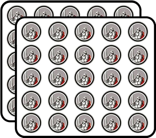Knight Warrior Label - Adhesivo decorativo para álbumes de recortes, calendarios, artes, manualidades infantiles, álbumes, diarios de balas, paquete