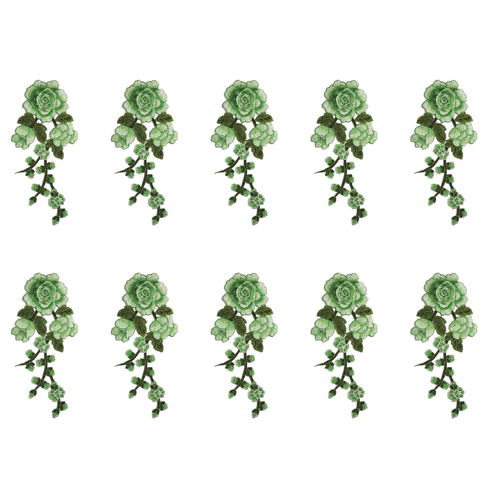 Mekalero Florals Fabric Patches for Garment Accessories Handcraft Sewing Supplies and Decoration Embroidery Fixes