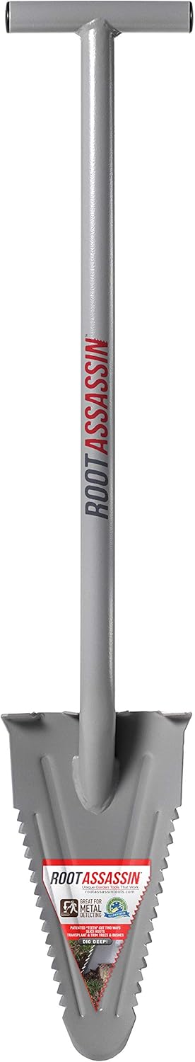 ROOT ASSASSIN 48" Garden Shovel/Saw - The Original & Best Award Winning Combo Gardening Spade Tool, Yard, Root, Stump, Tree Removal, Landscaping, Trimming Specialized Digging (48" Shovel/Saw)