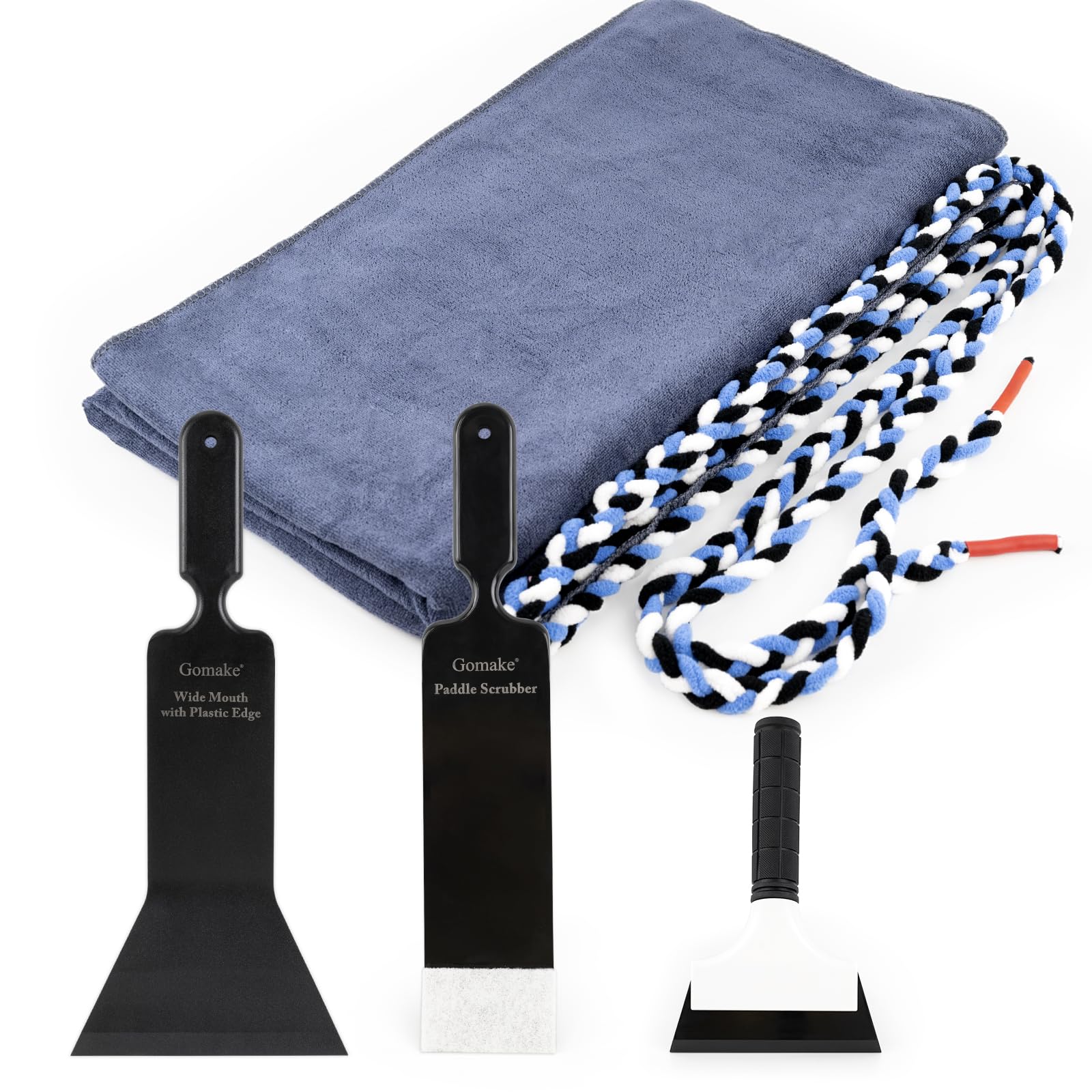Gomake Window Tint Dash Cover Towel Absorbent Car Dashboard Protection Microfiber Towel Strand Soak Rope Car Windshield Back Window Tinting Tools with Bulldozer Squeegee Scrubber Paddle Squeegee