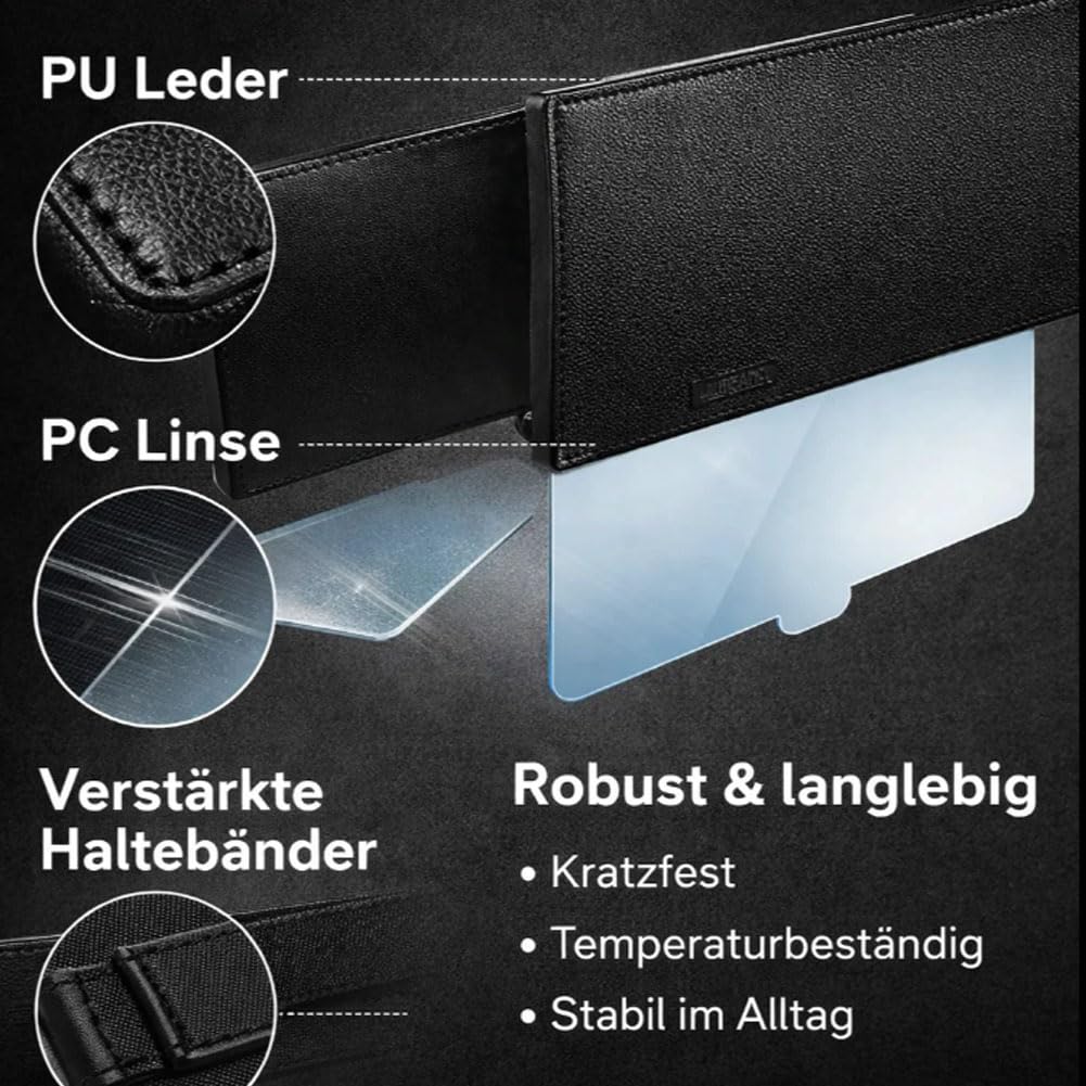 Sonnenblende Verlängerung Auto Universal mit Polarisiertem Blendschutz, Auto Sonnenblende Erweiterung mit UV Schutz, Anti-Blend Visier für Fahrer & Beifahrer, Einfache Montage (2 Pcs)