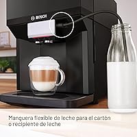 Vista 5 de Bosch 500 Series Máquina espresso y de café completamente automática – Panel de control táctil, manguera de leche, molinillo de cerámica, utiliza