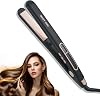 Wavy Chic Ionic Hair Straighteners for Women, 2 in 1 Hair Straightener and Curler, LED Digital Display, Professional Styler with Anti-Static, Anti-Frizz Negative Ion Tech, 2m 360°Swivel Cord