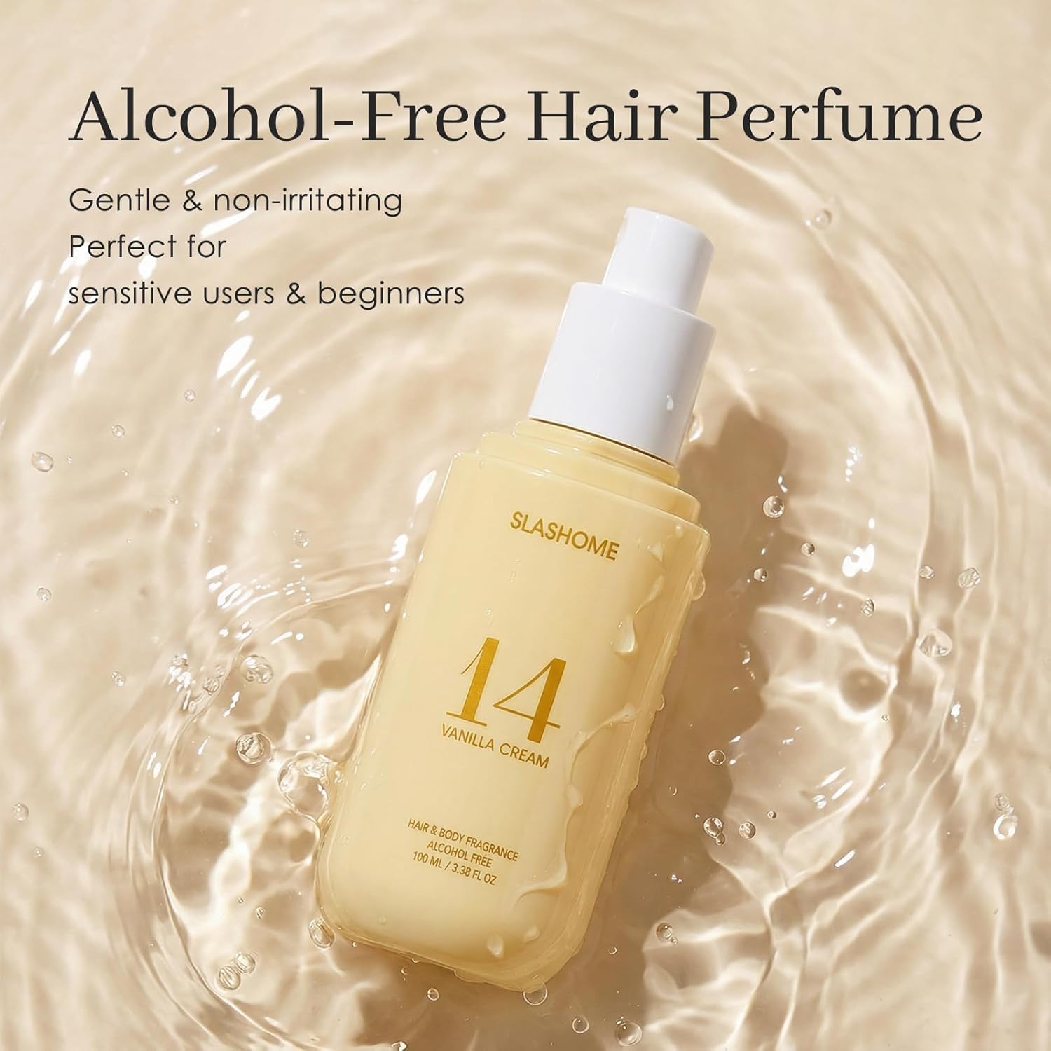 Hair Perfume for Women – Vanilla Cream, Alcohol-Free Soft & Moist Deodorizing Hair Spray & Body Mist, Long-Lasting Clean Fragrance for Hair, Wigs & Fabric, Valentine’s Day Gift, 100ml / 3.38 fl oz - Image 4