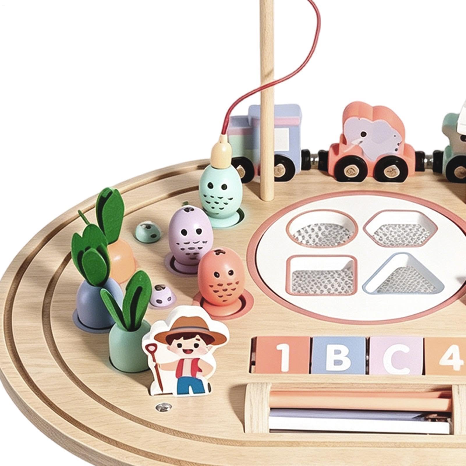 Tavolo Sensoriale per Bambini Labirinto di Perline in Piedi con Ingranaggi | Divertente Giocattolo di Ordinamento e Forme per Bambini da 12 + Asilo Aula Soggiorno Casa Scuola 'Infanzia