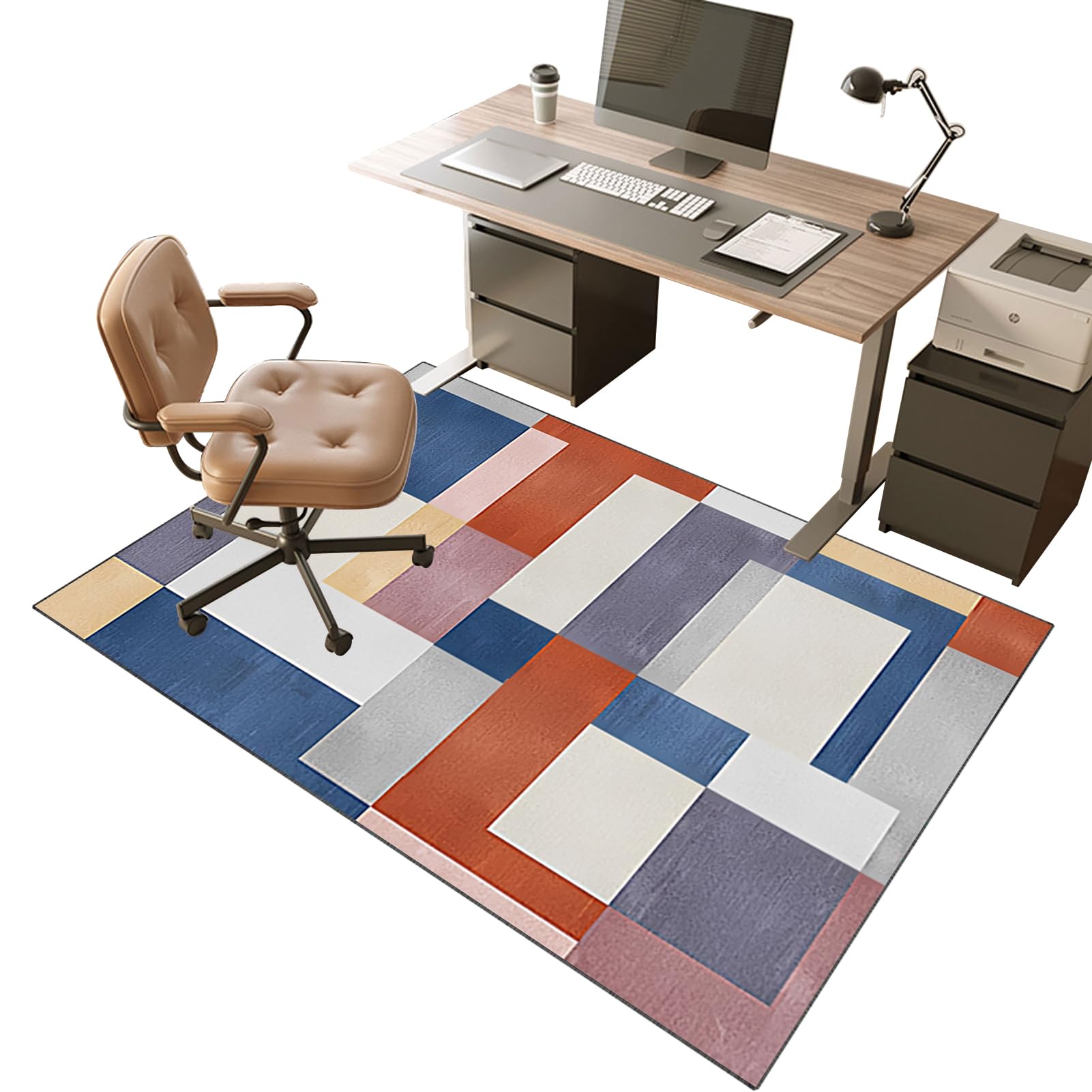 VETCS Gaming Stuhl Unterlage, Bürostuhl Unterlage, Bodenschutz Matte für Bürostuhl, Schreibtischstuhl Unterlage für zu Hause, Bodenschutzmatte für Hartböden, Gaming Teppich für Parkett 120 x 160 cm