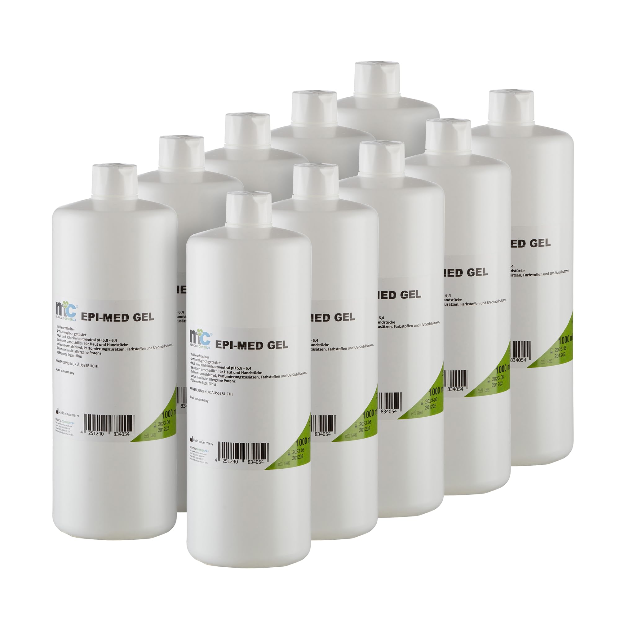 Medicalcorner24 IPL Gel Epimed, IPL Kontaktgel für Laser-Haarentfernung, Gel, 10 x 1 Liter, 10 x 1000ml