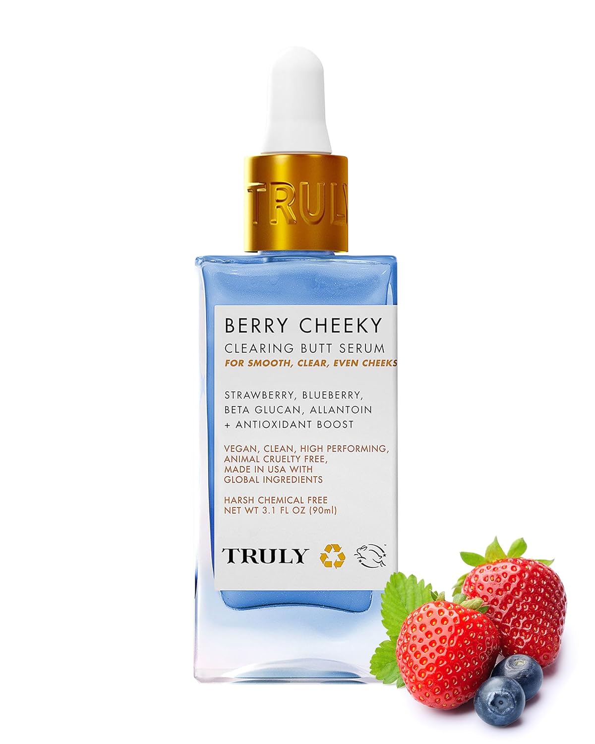 Truly Beauty Berry Cheeky Clearing Butt Serum Butt Acne Clearing Treatment – Body Acne Treatment For Bacne – Butt Acne Cream Serum – Thighs and Bum Acne Treatment – 3.1 OZ Truly Beauty Berry Cheeky Clearing Butt Serum Butt Acne Clearing Treatment – Body Acne Treatment For Bacne – Butt Acne Cream Serum – Thighs and Bum Acne Treatment – 3.1 OZ
