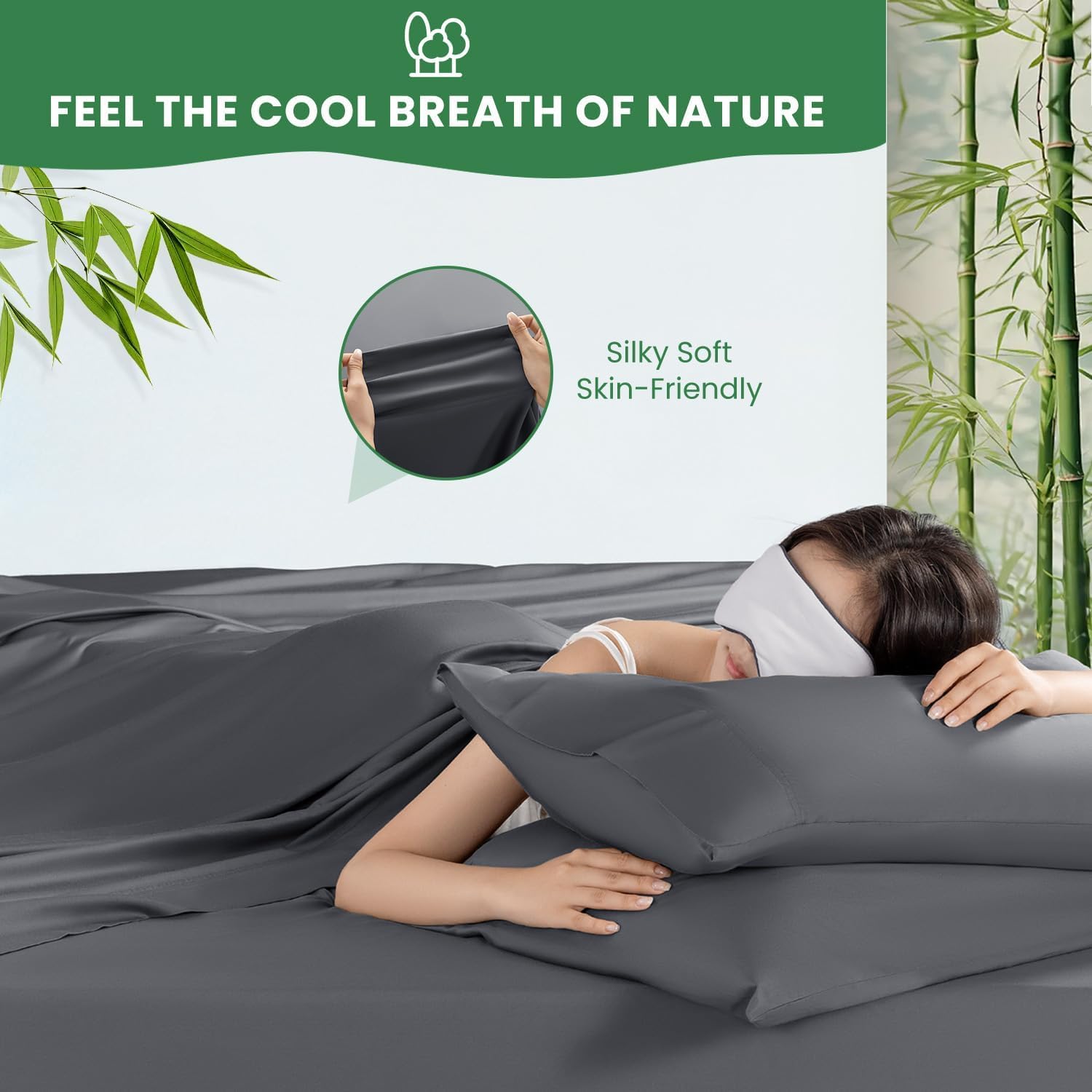 100% Viscose Derived from Bamboo_ Sheet Set 4Pcs, Extra Deep Pocket