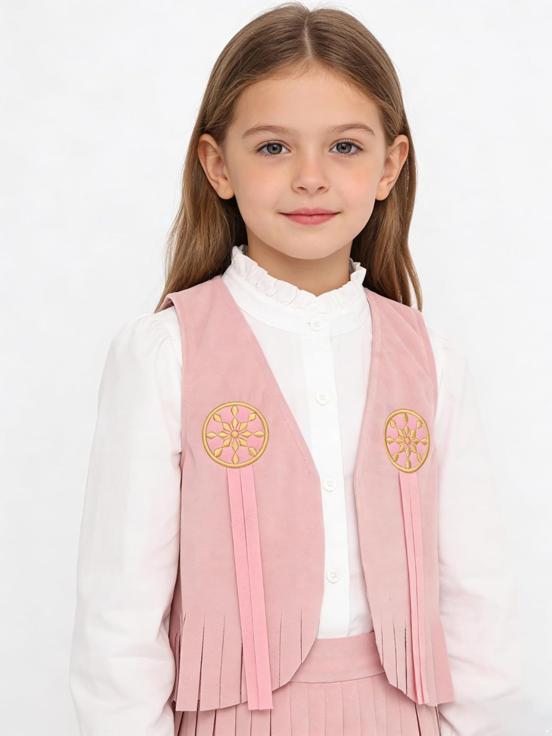 Baby Girls Boys Western Cowboy Vest Faux Suede Tassel Vest Hippie Cardigan Jacket