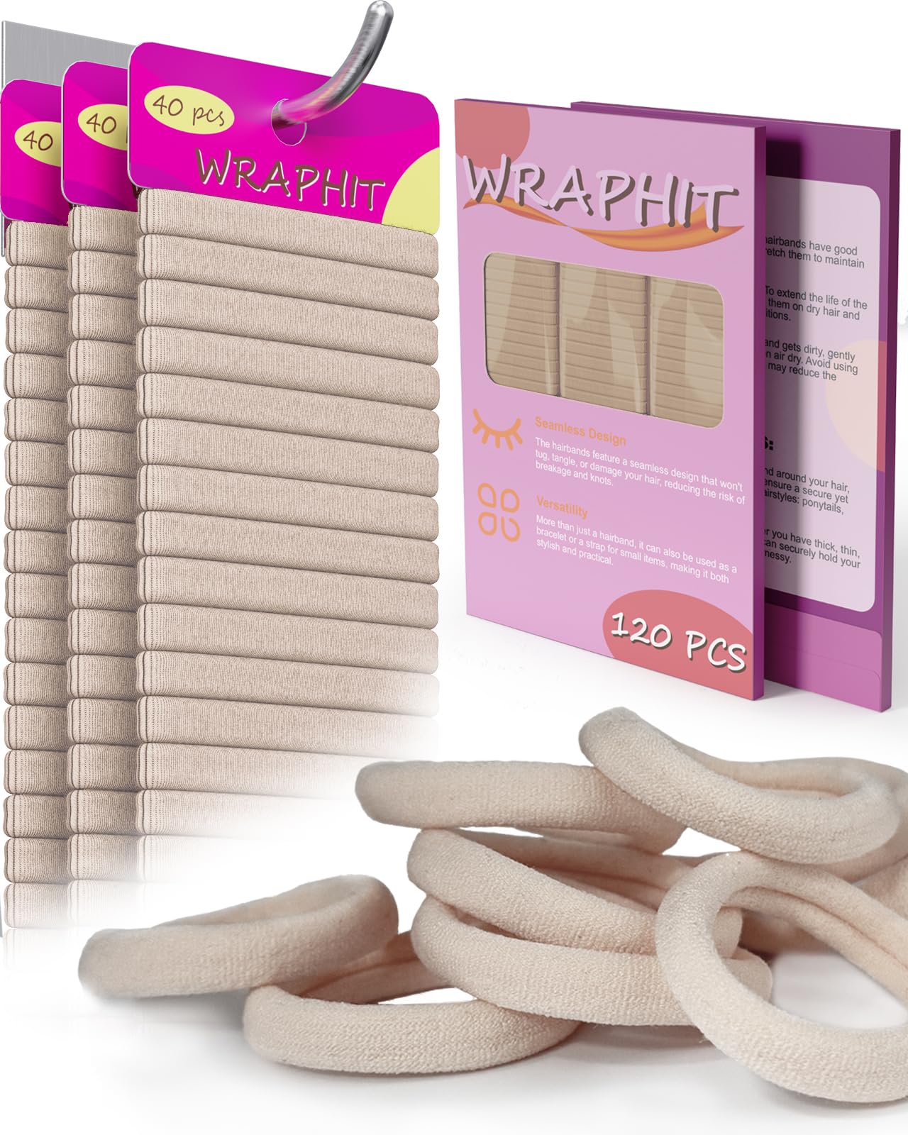Damage-Free Hair Ties - No Snags, Thick Hair -12