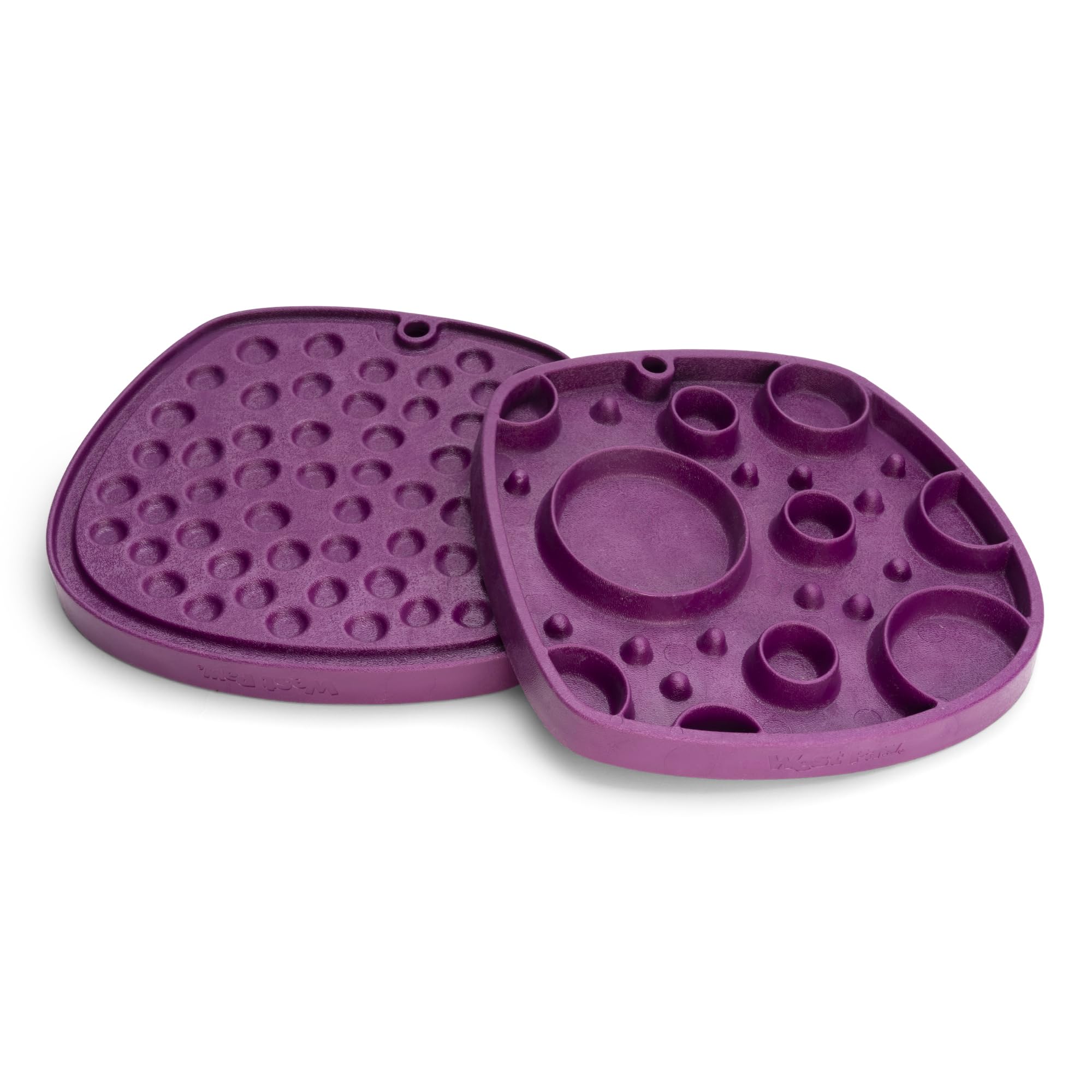 West Paw Seaflex Feast Mat – All-in-One, Slow Feeder, Lick Mat – Encourages Foraging & Food Exploration - Engages Picky Eaters & Slow Feeding - Versatile – Easy to Clean Bubbles, Tropic Red