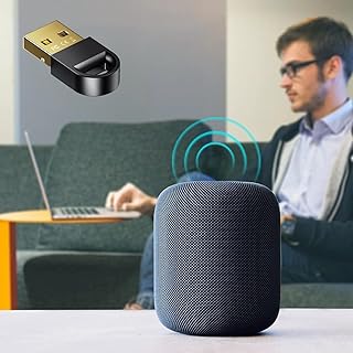 محول بلوتوث USB للكمبيوتر 5.1 بلوتوث دونجل استقبال لاسلكي للكمبيوتر المكتبي واللابتوب والكيبورد والماوس وسماعات الراس ومكبرات الصوت واجهزة التحكم في الالعاب ويندوز 7/8.1/10/11/لينكس