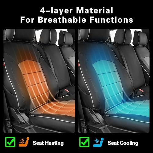 Miniatura 6 de EKR Fundas de asiento personalizadas F150 para Ford F150 SuperCrew XL, XLT, Lariat, King Ranch, Limited 2015-2020 y Super Duty 250 350 450 Crew Cab