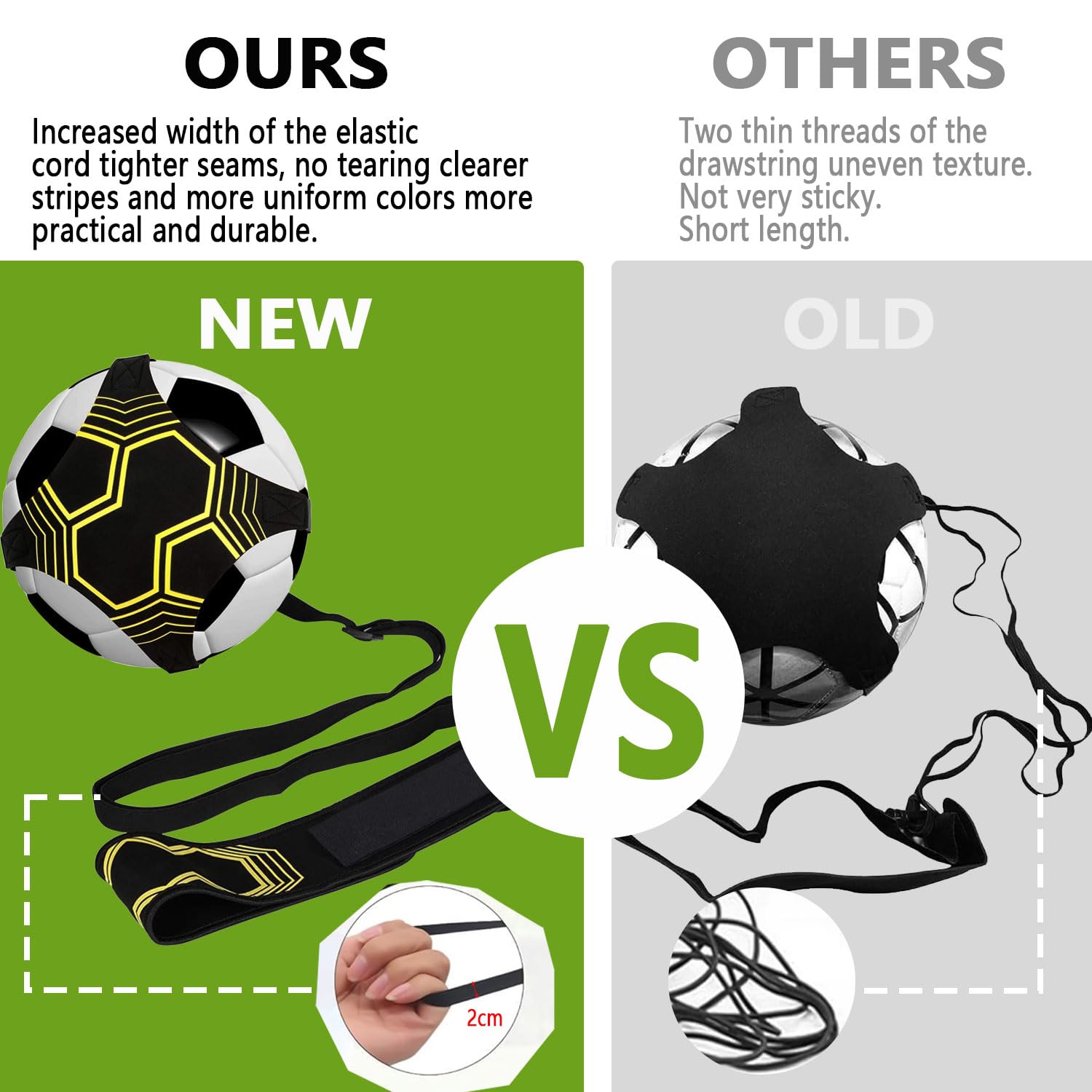 Favuit Trainer da Calcio, Cintura da Allenamento da Calcio Regolabile Banda Elastica per L’Allenamento Individuale Bambini Adulti Soccer Bungee Trainer per Pallone da Calcio di Taglia 3 4 5
