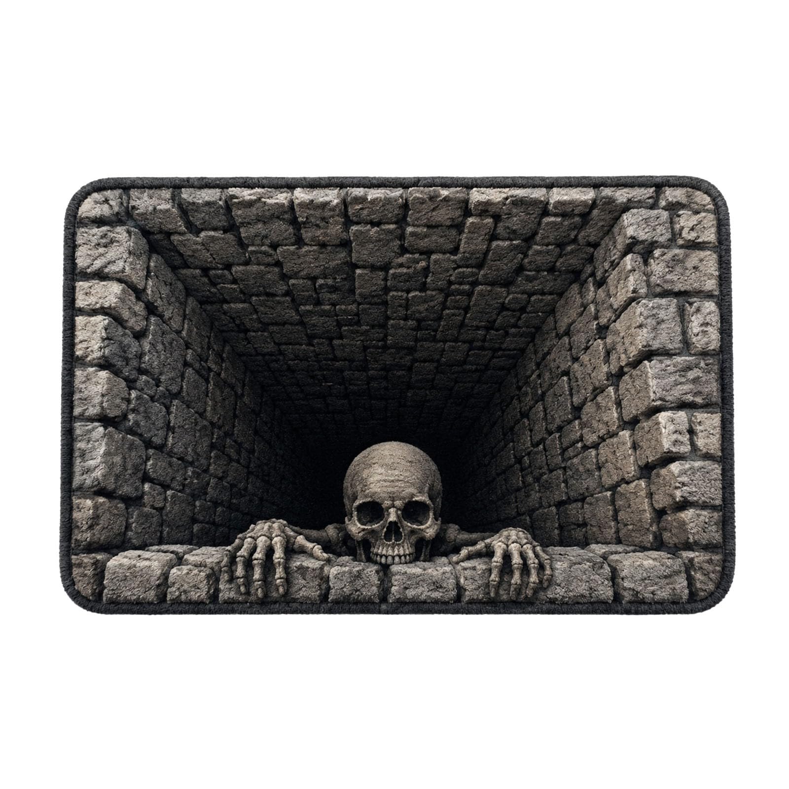 Halloween Decorations Halloween Door Mat 3D Optical Illusion Rug Spooky Front Door Decor Rectangle Round Pattern Carpet Non Slip Indoor Area Rug for Living Room Bedroom Outdoor Party Decor