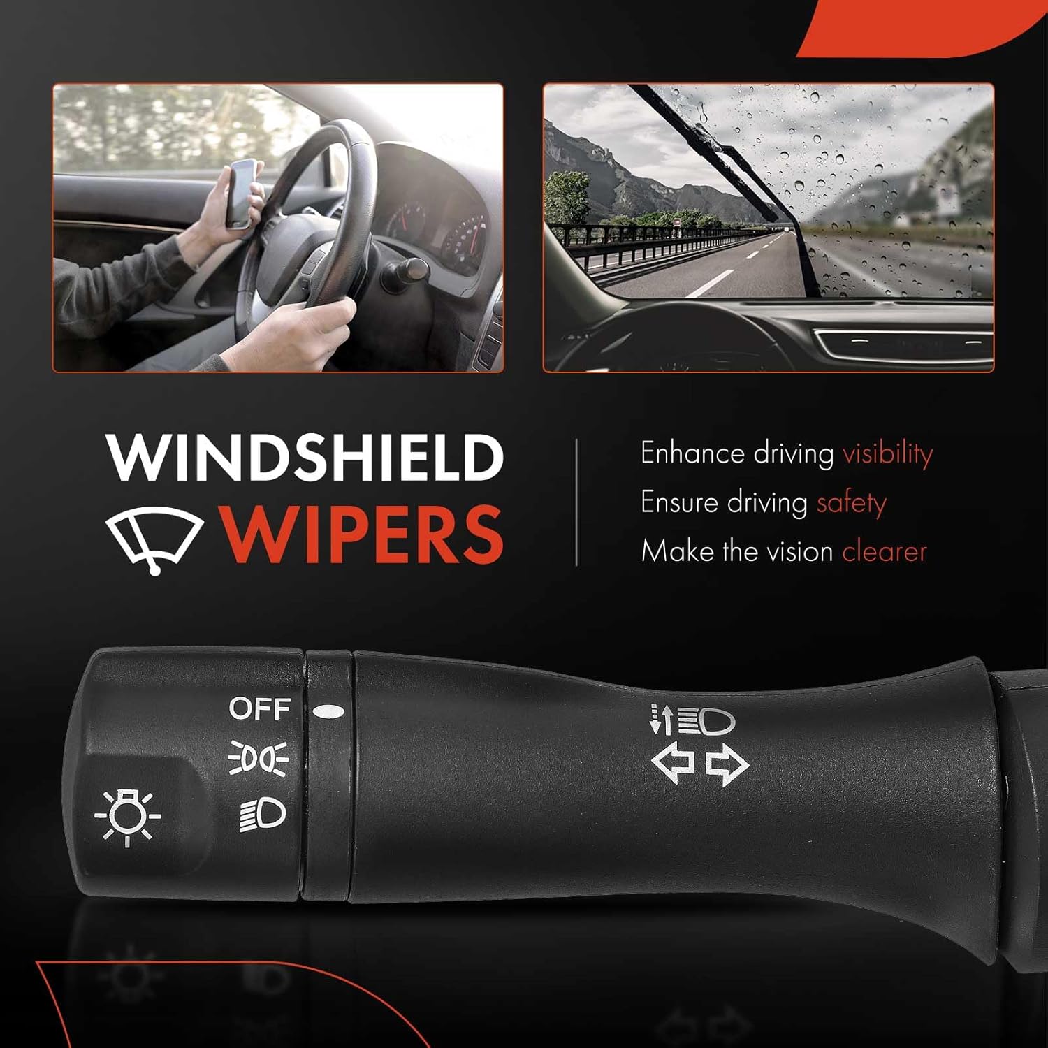 A-Premium Turn Signal Switch, Headlight Dimmer, Parking Light, Windshield Wiper Switch Lever Assembly Compatible with Nissan Altima 2007-2018, NV200 2013-2019, Sentra 2013-2016, Versa 2012-2019