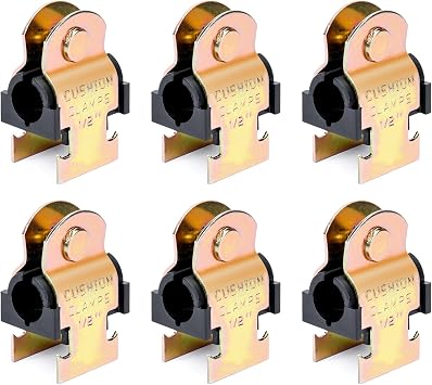 LBG Products 6 Pack Rubber Cushion Strut Clamp, 1/2" OD Pipe Strut Clamps for Mounting Copper Piping,PEX Pipe,CVPC Tubing,Heat Resistant Mount Strut Clamp,Easy Installation with Bolts and Nuts