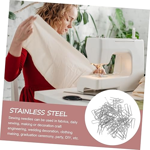 Miniatura 7 de 1 Box Crochet Needle Sewing pin for Fabric Quilting u Shaped pin u Shape Sewing pin Double Blocking pin Sewing Needles pin for Women u-pins Hook up