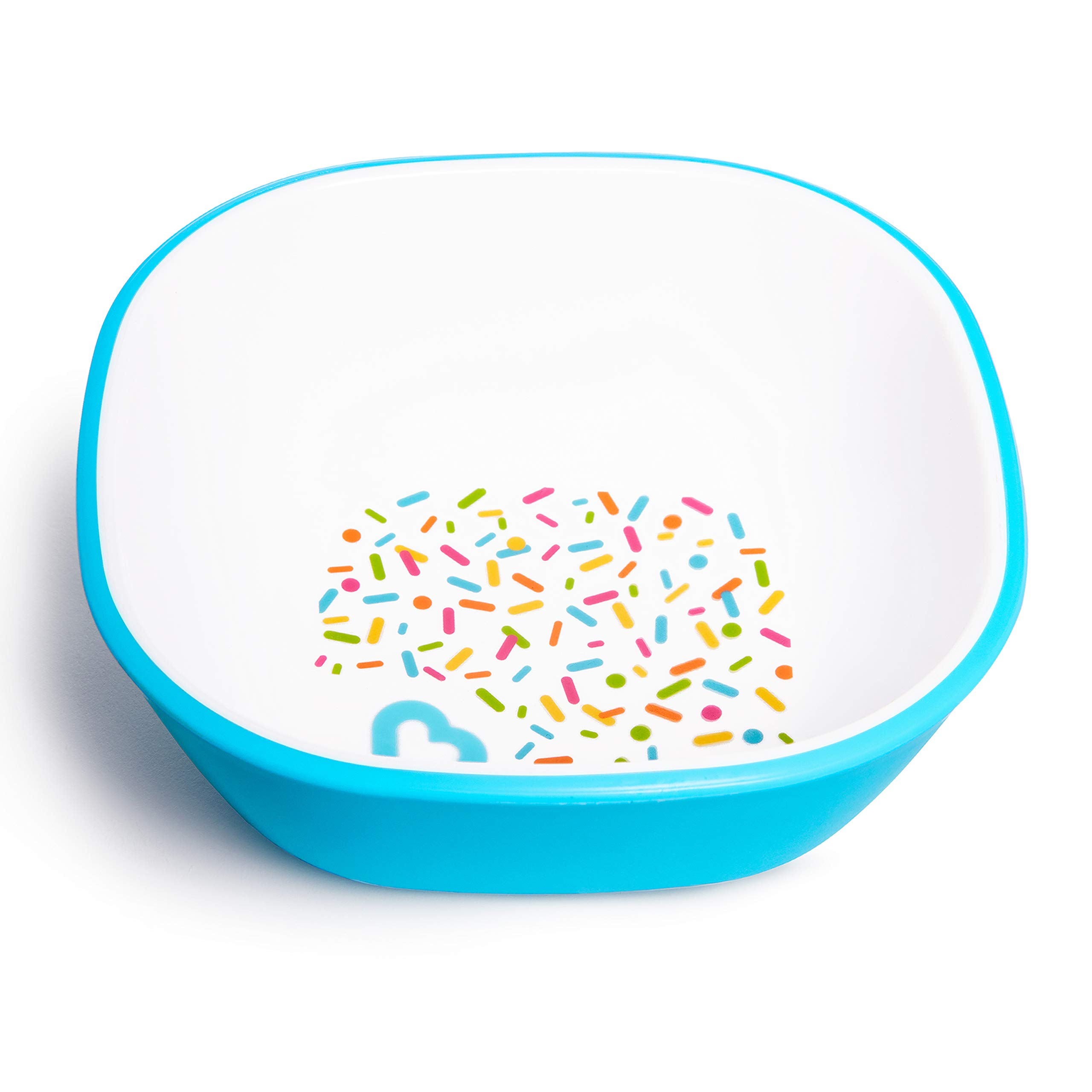 Munchkin Splash 6 Piece Toddler Divided Plate, Bowl & Cup Dining Set, Blue Sprinkles