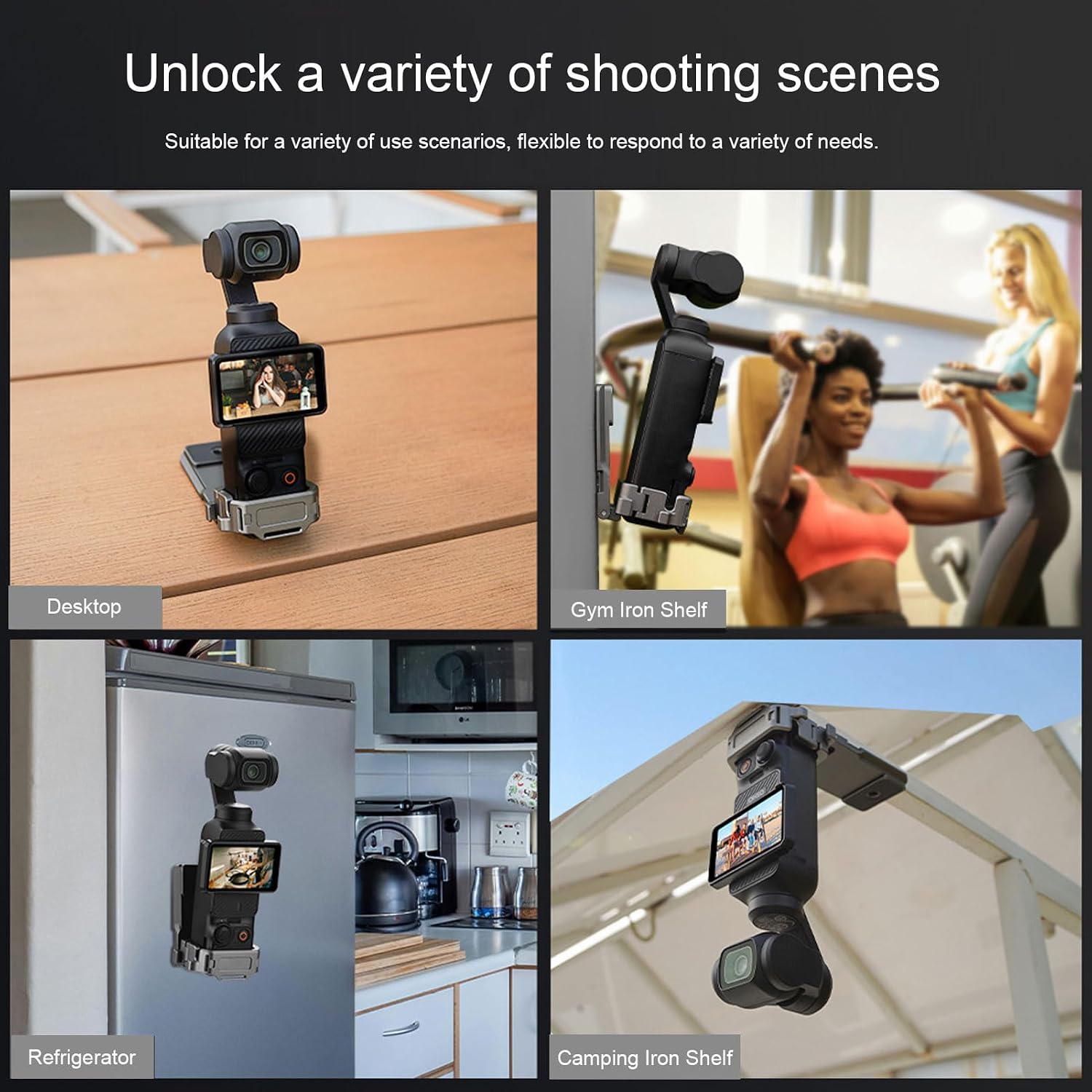 CCYLEZ Firm Magnetic Stand, Aluminum Alloy Anti Slip Silicone Pad Camera Magnetic Mount for 3