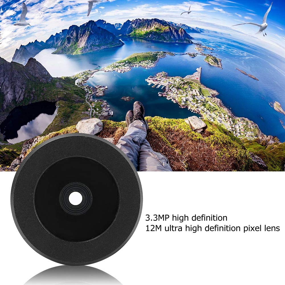CCTV 4mm 3MP HD Obiettivo Scheda di Sicurezza Sostituzione Obiettivo della Fotocamera con Lunghezza focale Fissa, Obiettivo Pixel ad altissima Definizione 12M Adatto per Il Sistema