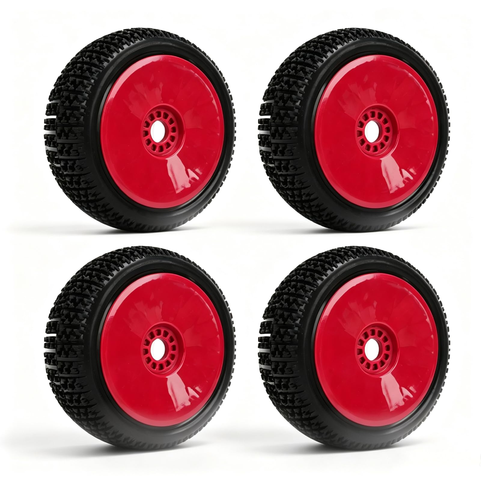 RC Räder, 4 Stück 112x43mm Universal Gummirad Reifen 17mm Kunststoffräder Radreifen Hex Sechskant Räder Terrain Reifen Ersatz Für 1/8 RC Crawler Car LKW Geländewagen Racing Auto Upgrade Zubehör