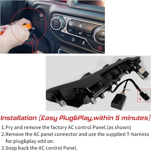 Miniatura 6 de Eliminador de parada de arranque automático compatible con Jeep Wrangler Gladiator 2019 2020 2021 2022 2023 2024 Motor automático A-Off Función de