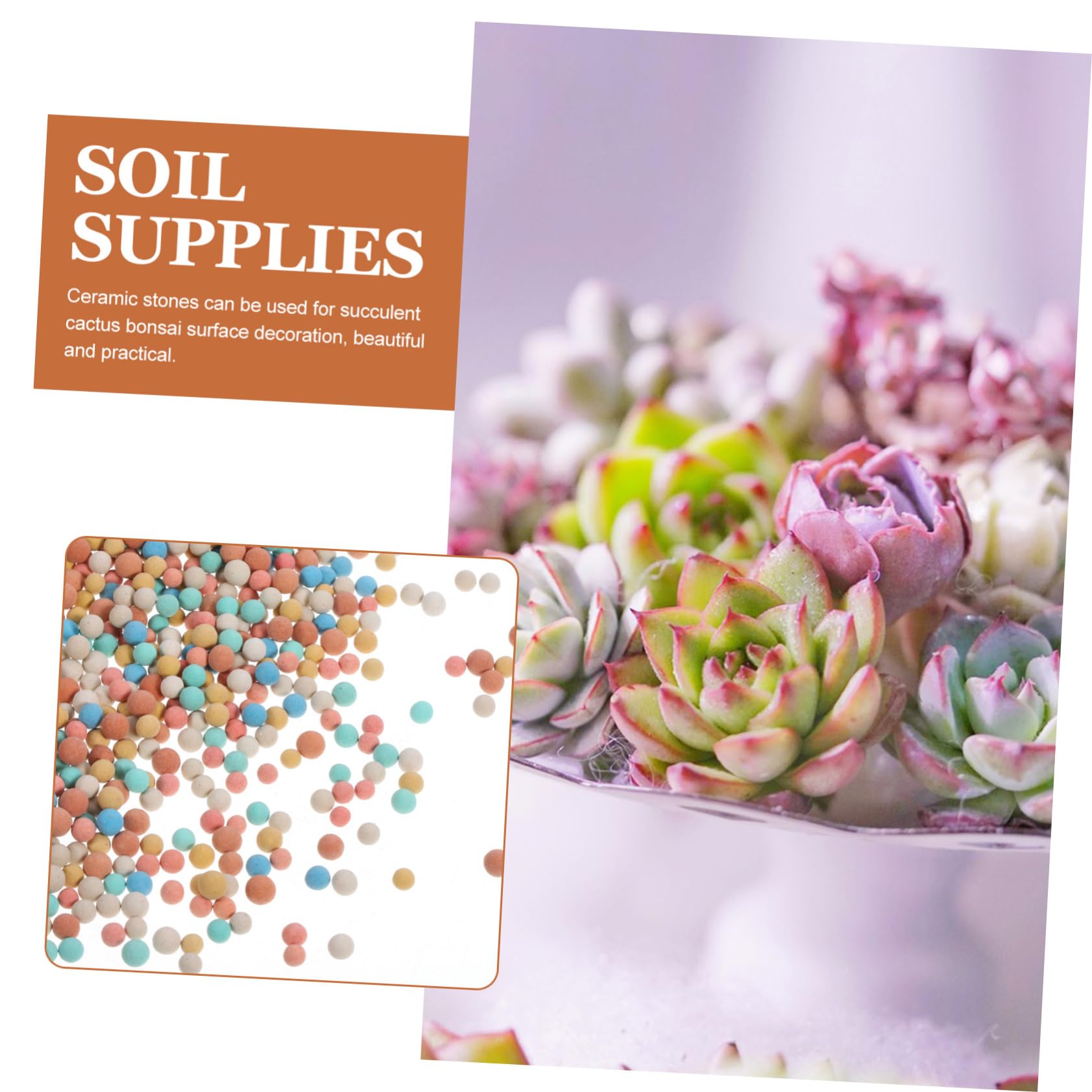 BESTonZON Céramsite Décoratif pour Pots de Fleurs 500g/ Argile Naturelle pour Plantes Succulentes et Bonsaï Utilisation en Poterie et Jardinière