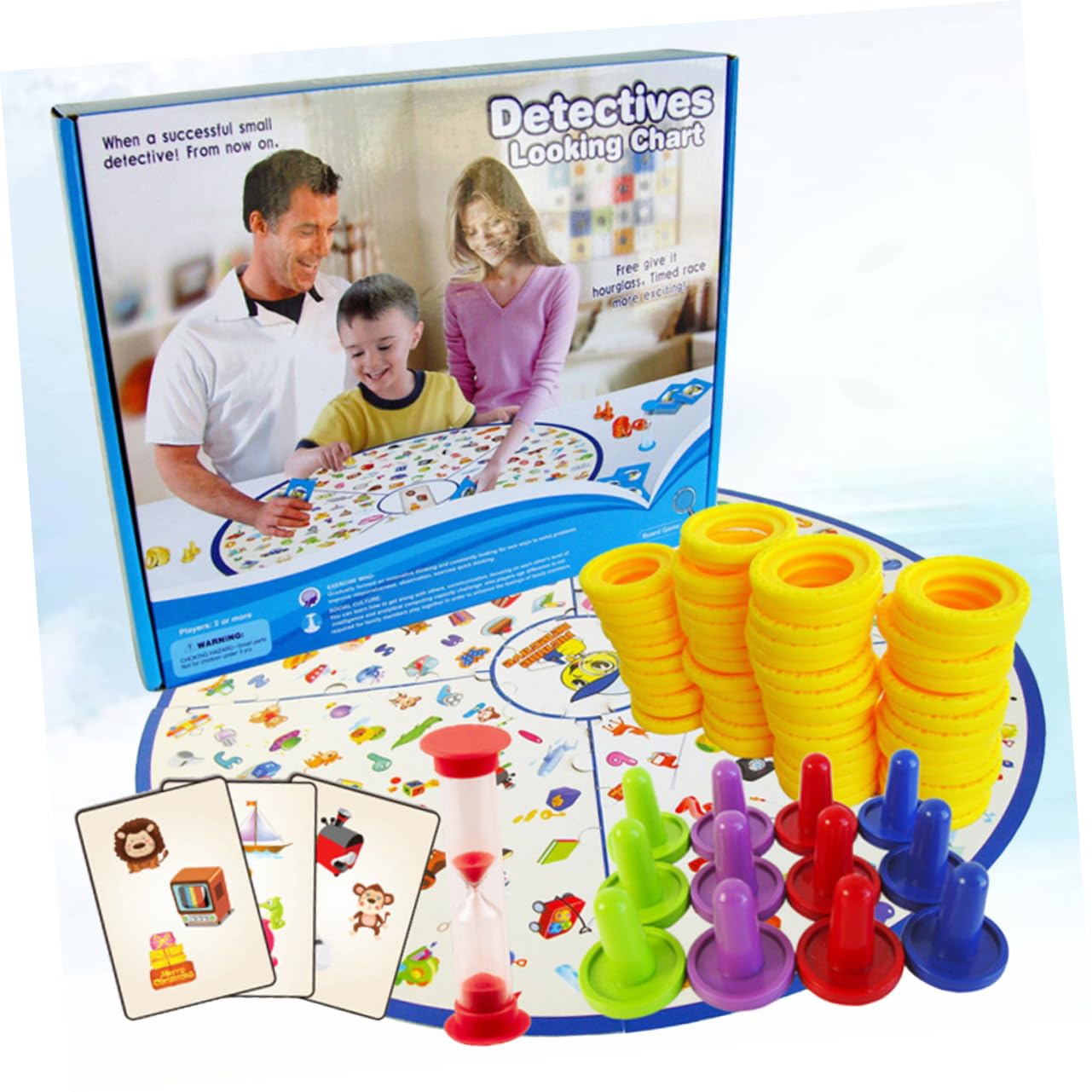 STOBOK Interaktives Lernspielzeug für Kinder und Kleinkinder – Detektiv Suchdiagramm aus Kunststoff mit Eltern Kind Interaktion für Gehirntraining und Gesellschaftsspiele