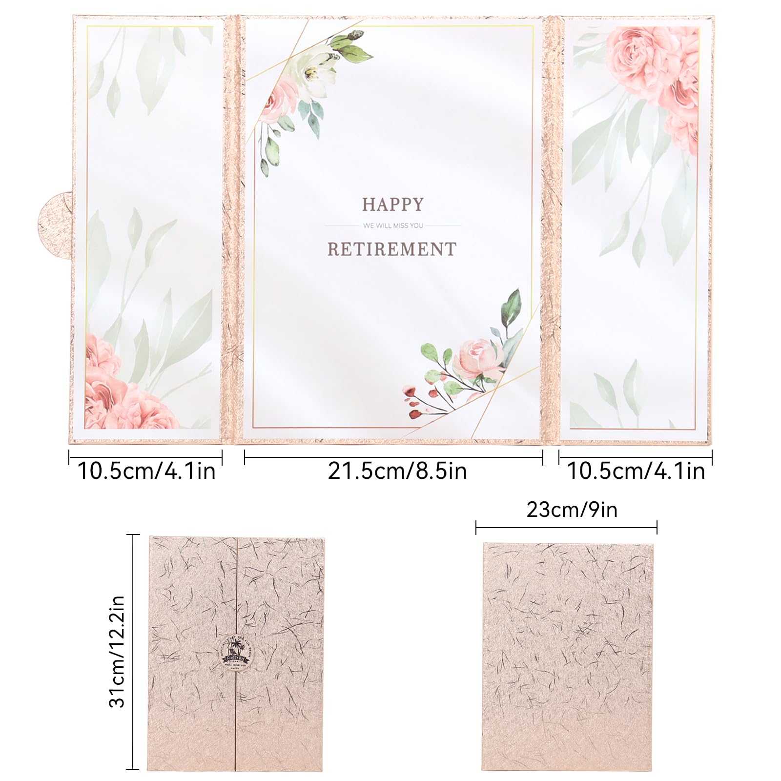 DeziWood Retirement Party Decorations, Happy Retired Guest Book Alternative, Retirement Gifts for Coworker Women Men, Farewell Party Supplies Going Away Gifts for Office (Pink)