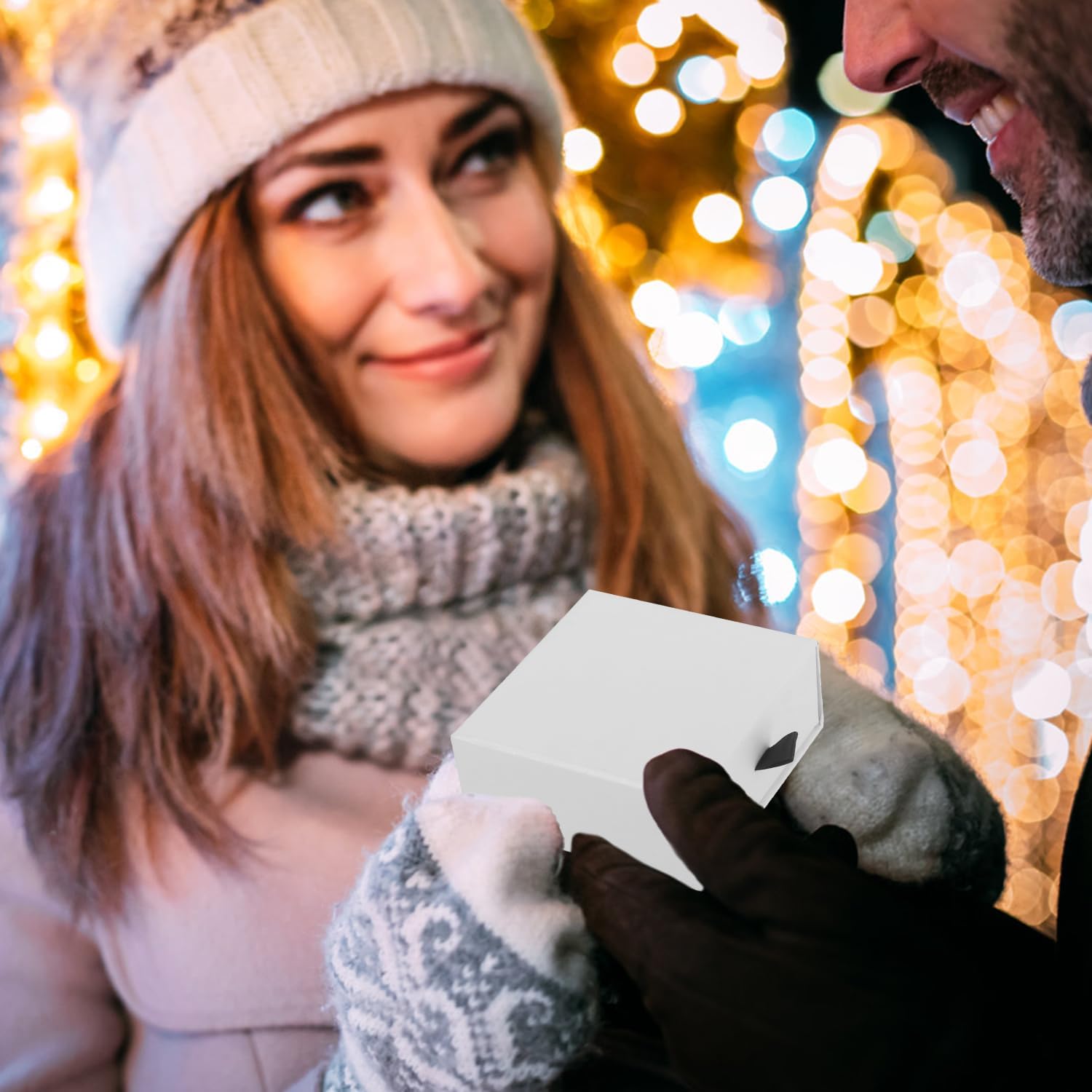 Coobbar Luxury Velvet-Lined Jewelry Gift Box 12-Pack, Compact Drawer Style Organizer for Earrings & Rings, Elegant Bracelet Display Box, Small Jewelry Storage Box, 3.5x3.5x1.26 Inches (White) - Image 5