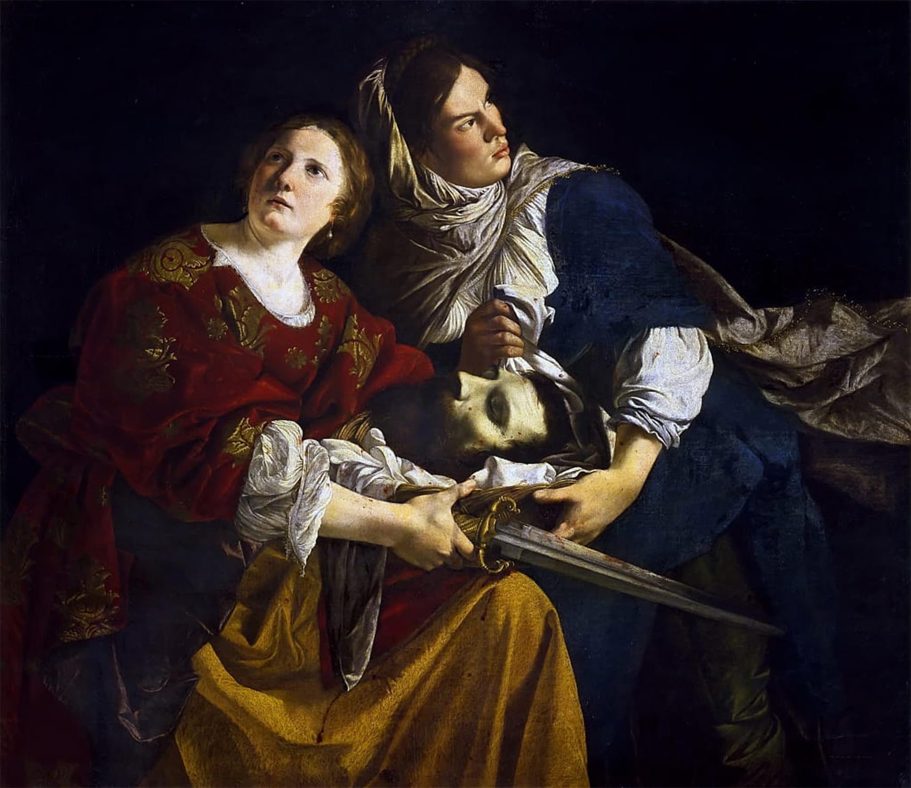 ARTXLXXBN Famous Painting Art Wall Decor Abstract Art Picture Judith and Her Maidservant with the Head of Holofernes by Orazio Gentileschi Animal Pictures for Home Decor 60x90cm