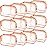 Weewooday 12 Pieces Clear Makeup Bags Cosmetic Storage Bags PVC Zipper Pouches Travel Waterproof Makeup Plastic Case for Women Organizing Toiletries Traveling Bathroom(Small,Orange)