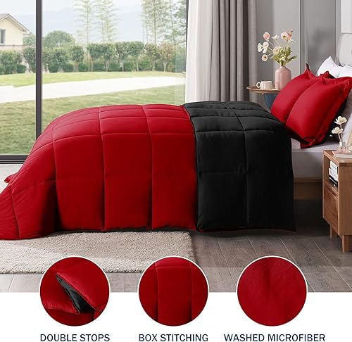 Miniatura 3 de LOVTEX Juego de edredón de 2 piezas de tamaño individual, juego de edredón de microfibra lavada ultrasuave para cama de tamaño individual, edredón